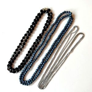 Beaded Necklaces. 3 necklaces in one deal. Beads & silver.SUPER FAST SHI…